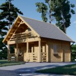 Blockbohlenhaus LANDSHUT (44 + 44 mm), 50 m²