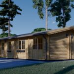 Blockbohlenhaus BOZEN (66mm), 15x6m, 90m²