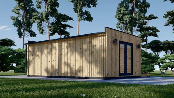 Premium Gartenhaus Tobi (34 mm + Holzverschalung) 24m²