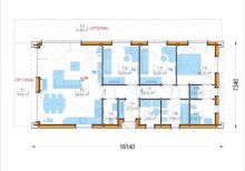 Holzhaus ROMAN(Isoliert, 66 mm + Holzverschalung), 93 m² - Image 2
