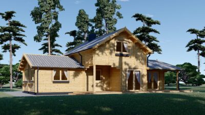 Holzwohnhaus DACHSTEIN , 66 mm + Holzverschalung), 108 m² + 13 m² Terrasse - Image 4