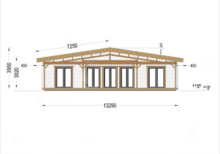 Holzwohnhaus Florenz Isoliert, 66 mm + Holzverschalung, 84 m² - Image 2