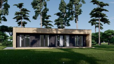 Holzhaus KULM 3 (66 mm + Holzverschalung) 70m² Isoliert - Image 4