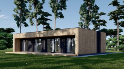 Holzhaus KULM 3 (66 mm + Holzverschalung) 70m² Isoliert - Image 5