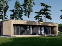 Holzhaus KULM 2 (66 mm + Holzverschalung) 63 m² Isoliert