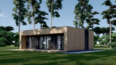 Holzhaus KULM 1 (66 mm + Holzverschalung) 48 m² Isoliert - Image 4