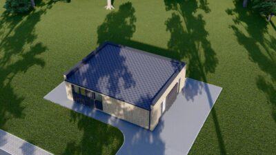 Holzhaus KULM 1 (66 mm + Holzverschalung) 48 m² Isoliert - Image 6