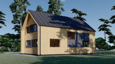 Holzhaus AUSTRIA ( 66mm + Holzverschalung, Isoliert), 81m² - Image 2