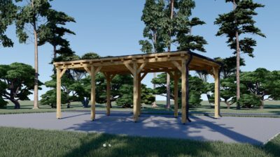 Carport aus Holz mit Flachdach, 3x6m, 18m² - Image 5