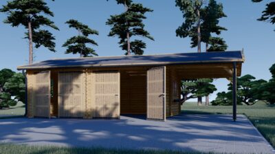 Doppelgarage (44 mm) 6x6m mit Carport 3x6m, 54m² - Image 3