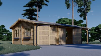 Doppelgarage (44 mm) 6x6m mit Carport 3x6m, 54m² - Image 4