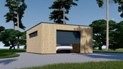 Holzgarage mit Flachdach (34mm + Holzverschalung), 5x6m, 30m² - Image 2