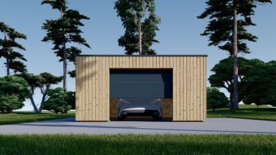 Holzgarage mit Flachdach (34mm + Holzverschalung), 5x6m, 30m² - Image 5