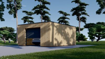 Holzgarage mit Flachdach (34mm + Holzverschalung), 5x6m, 30m² - Image 3