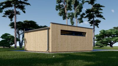 Holzgarage mit Flachdach (34mm + Holzverschalung), 5x6m, 30m² - Image 4