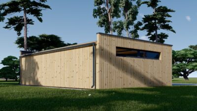 Dreifachgarage mit Flachdach (34mm + Holzverschalung), 9x6m, 54m² - Image 3
