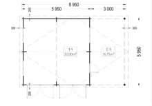 Doppelgarage (44 mm) 6x6m mit Carport 3x6m, 54m² - Image 9