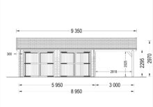 Doppelgarage (44 mm) 6x6m mit Carport 3x6m, 54m² - Image 10