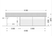 Doppelgarage (44 mm) 6x6m mit Carport 3x6m, 54m² - Image 7