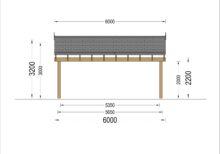 Doppelcarport mit Seitenwand Sandra +, 6x6 m - Image 8