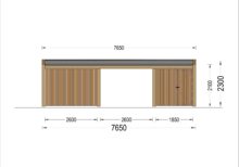 Carport aus Holz für 2 Autos mit Schuppen und Seitenwand, 7.6x5.6 m - Image 11