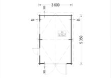 Einzelgarage aus Holz (44 mm), 3.6x5.4 m, 20 m² - Image 6