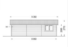 Doppelgarage aus Holz (44mm), 6x9 m, 54m² - Image 6