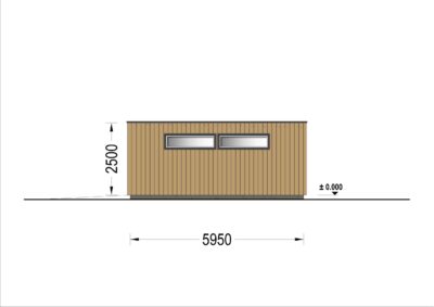 Holzgarage mit Flachdach Plus (34mm + Holzverschalung), 8x6m, 48m² - Image 10