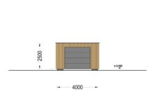 Holzgarage mit Flachdach mit 34mm + Holzverschalung, 4x6m, 24m² - Image 10