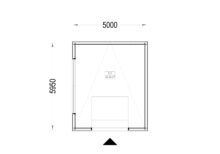 Holzgarage mit Flachdach (34mm + Holzverschalung), 5x6m, 30m² - Image 9