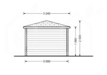 Premium Gartenhaus ALAN (28mm), 3x3m, 9m² - Image 9