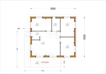Holzhaus ANDI (Isoliert, 66 mm + Holzverschalung), 64 m² - Image 3
