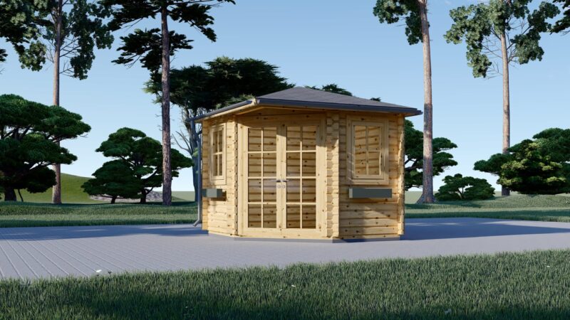 Premium Gartenhaus ALAN (28mm), 3x3m, 9m²