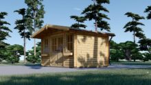 Gartenhaus aus Holz OLIVER (44mm), 4x3m, 12m² - Image 2