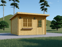 Gartenhaus Donau 4x3 m, 12 m² mit Flachdach