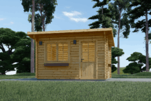 Gartenhaus Donau 4x3 m, 12 m² mit Flachdach - Image 4