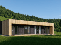 Holzhaus KULM 3 (66 mm + Holzverschalung) 70m² Isoliert