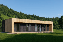 Holzhaus KULM 3 (66 mm + Holzverschalung) 70m² Isoliert