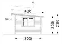Gartenhaus Donau 4x3 m, 12 m² mit Flachdach - Image 9