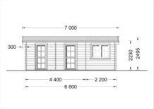 Premium Gartenhaus ELENA, 6.6 x 3 m, 20 m² - Image 8