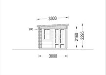 Gartenhaus mit Terrasse KATI (28 mm), 5x3 m, 7.5 m² + 7.5 m² - Image 9