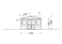 Gartenhaus aus Holz OLIVER (44mm), 4x3m, 12m² - Image 9